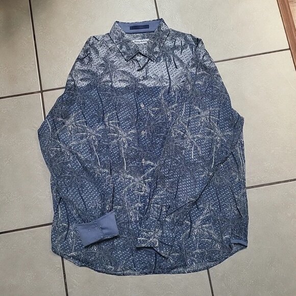 Tommy Bahama Mirror Palms Long Sleeve Button Down Shirt Sz Lg - Picture 5 of 8